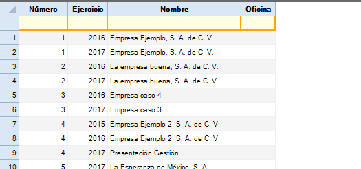 8. Listado de empresas